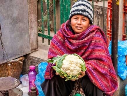 Woman farmer benefiting from agricultural microfinance loans in Dehradun